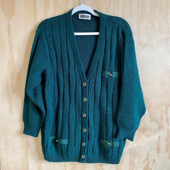 Alta Classe Sweaters - Vintage Alta Classe | Wool Blend Preppy Button Down Cardigan m/ in Italy